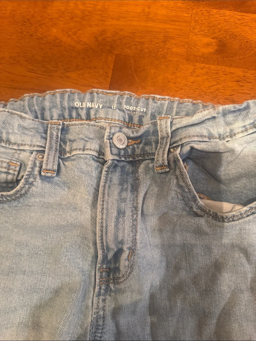 Light Blue boys boot cut jeans.